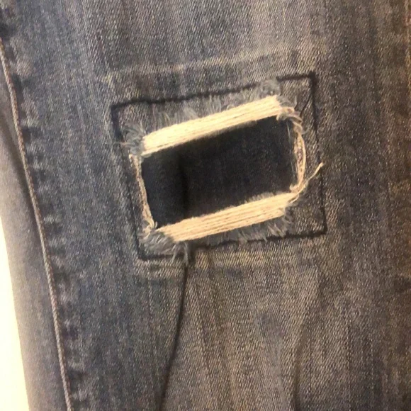 Kut from the Kluth Jeans Cameron straight leg Crop jean patchwork SZ 4 - Picture 3 of 5